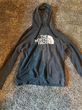 The North Face Black Pullover Hoodie with White Logo